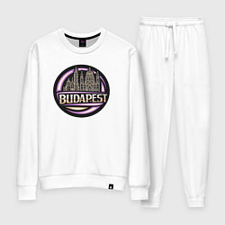 Костюм хлопковый женский Будапешт, цвет: белый
