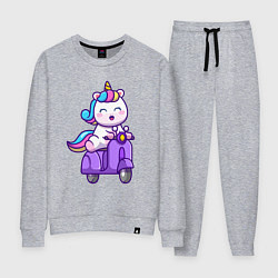 Женский костюм Единорог на мотороллере