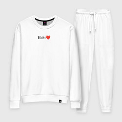 Костюм хлопковый женский BTS Hobi jhope, цвет: белый