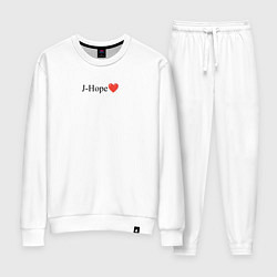 Костюм хлопковый женский BTS - J-hope, цвет: белый
