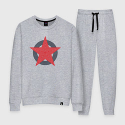 Костюм хлопковый женский Red star symbol, цвет: меланж