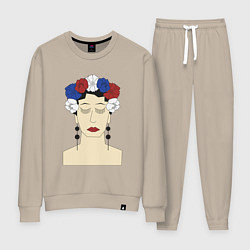 Женский костюм Женский портрет: девушка в венке триколор