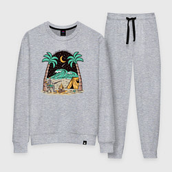 Костюм хлопковый женский Отдых у моря, цвет: меланж