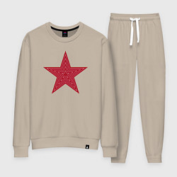 Костюм хлопковый женский USSR red star, цвет: миндальный