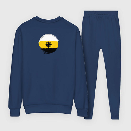 Женский костюм Сокрушу пред ним врагов его Ника 2 белая на узорно / Тёмно-синий – фото 2