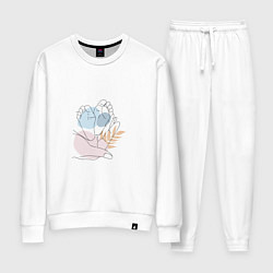 Женский костюм Арт ножки малыша в ладони