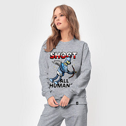 Костюм хлопковый женский Бендер - купидон, цвет: меланж — фото 2