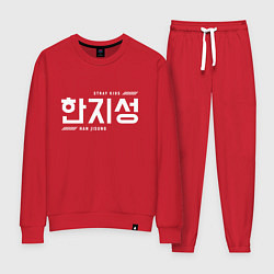 Костюм хлопковый женский Хан Джисон stray kids, цвет: красный