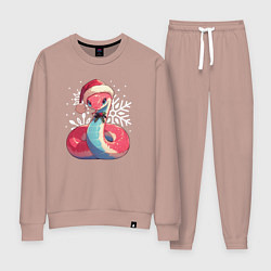 Женский костюм Красная змея с снежинками