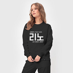 Костюм хлопковый женский Линоу stray kids, цвет: черный — фото 2