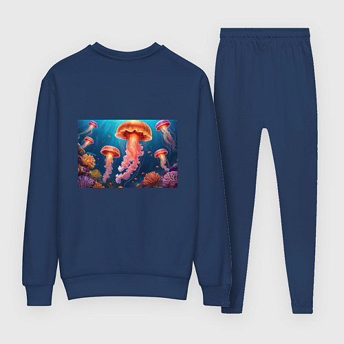 Женский костюм Подводный мир медузы / Тёмно-синий – фото 2