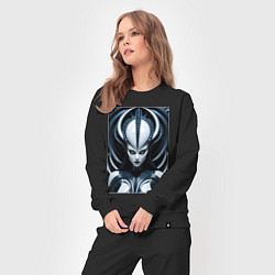 Костюм хлопковый женский Девушка инопланетянка в стиле Гигера, цвет: черный — фото 2