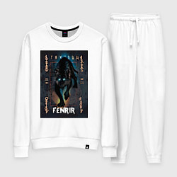 Костюм хлопковый женский Fenrir black vinyl, цвет: белый