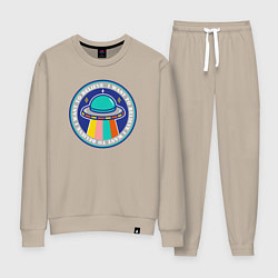 Костюм хлопковый женский Want to believe, цвет: миндальный