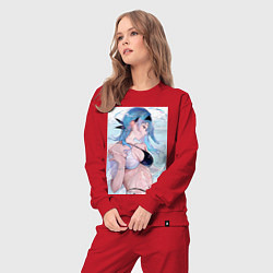 Костюм хлопковый женский Геншин Эола Лоуренс, цвет: красный — фото 2