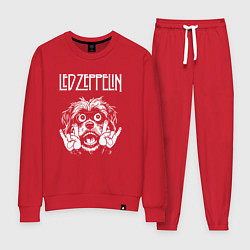 Костюм хлопковый женский Led Zeppelin rock dog, цвет: красный