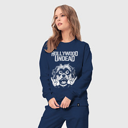 Костюм хлопковый женский Hollywood Undead rock dog, цвет: тёмно-синий — фото 2