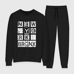 Костюм хлопковый женский New York Bronx, цвет: черный