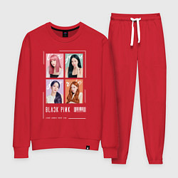 Костюм хлопковый женский Blackpink 4 colors, цвет: красный