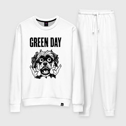 Костюм хлопковый женский Green Day - rock dog, цвет: белый