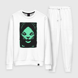 Костюм хлопковый женский Ужасные существа и страшные монстры, цвет: белый