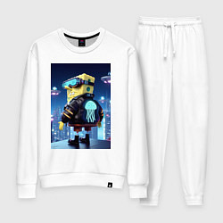 Костюм хлопковый женский Sponge Bob - cyberpunk, цвет: белый