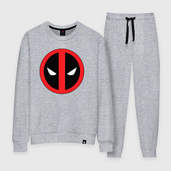 Костюм хлопковый женский Deadpool logo, цвет: меланж