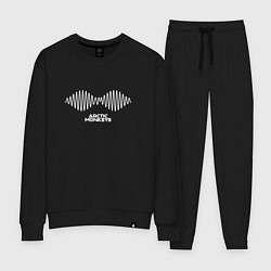 Костюм хлопковый женский Arctic Monkeys logo, цвет: черный