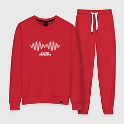 Костюм хлопковый женский Arctic Monkeys logo, цвет: красный