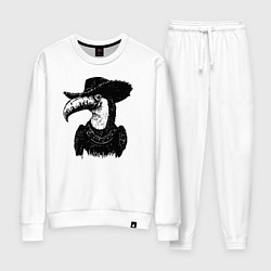 Костюм хлопковый женский Тукан ковбой, цвет: белый