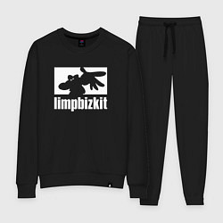 Костюм хлопковый женский Limp Bizkit - logo, цвет: черный