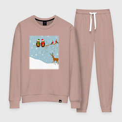 Женский костюм Новогодние птицы на ветке