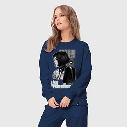 Костюм хлопковый женский Леон, цвет: тёмно-синий — фото 2