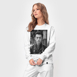 Костюм хлопковый женский Dylan Wang актер, цвет: белый — фото 2