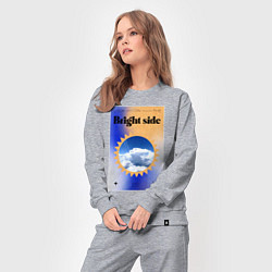 Костюм хлопковый женский Светлая сторона, цвет: меланж — фото 2