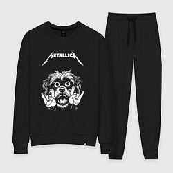 Костюм хлопковый женский Metallica rock dog, цвет: черный