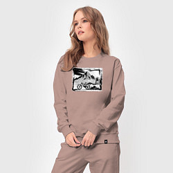 Костюм хлопковый женский Туры на природе, цвет: пыльно-розовый — фото 2