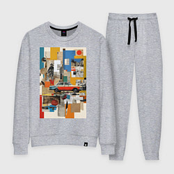 Женский костюм Плакат с ретро автомобилем