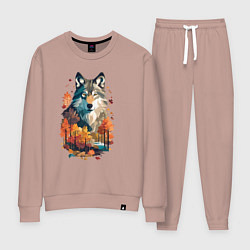 Женский костюм Волк и осенний лес