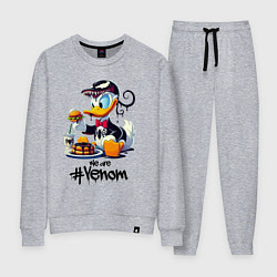 Костюм хлопковый женский Venom-Duck and fastfood, цвет: меланж