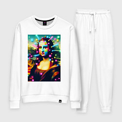 Женский костюм Мона Лиза и неоновые кубики - стилизация