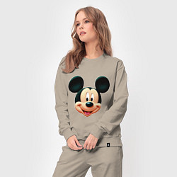 Костюм хлопковый женский Mickey mouse head, цвет: миндальный — фото 2