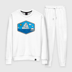 Костюм хлопковый женский Северный мишка, цвет: белый