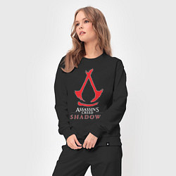 Костюм хлопковый женский Assassins Creed Shadows - badge, цвет: черный — фото 2