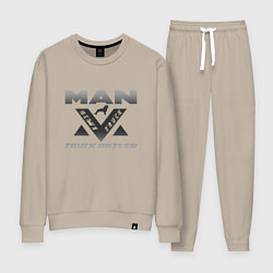 Костюм хлопковый женский MAN дальнобой, цвет: миндальный