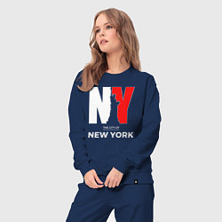 Костюм хлопковый женский The city of New York, цвет: тёмно-синий — фото 2