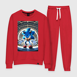 Костюм хлопковый женский Соник на сексетной базе, цвет: красный
