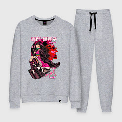 Женский костюм Клинок рассекающий демонов Незуко луна