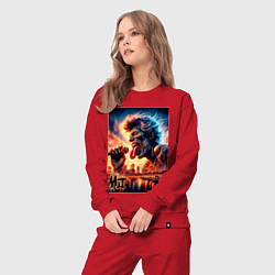 Костюм хлопковый женский Mick Jagger - legend, цвет: красный — фото 2