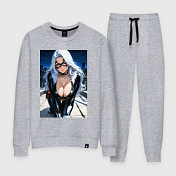 Женский костюм Черная кошка на крыше небоскреба